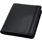 Samsill Professional Zippered Pad Holder/Ring Binder, Pockets, Writing Pad, Vinyl Black View Product Image
