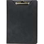 Samsill Value Padfolio, Heavyweight Sealed Vinyl, Brass Clip, Inside Front Pocket, Black View Product Image