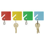 SteelMaster Slotted Rack Key Tags, Plastic, 1 1/2 x 1 1/2, Assorted, 20/Pack View Product Image