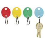SteelMaster Oval Snap-Hook Key Tags, Plastic, 1 1/2 x 1 1/2, Assorted, 20/Pack View Product Image