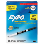 EXPO Low-Odor Dry-Erase Marker, Fine Bullet Tip, Black, 36/Box View Product Image