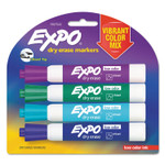 EXPO Dry Erase Marker, Broad Chisel Tip, Assorted Colors, 4/Pack View Product Image