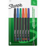 Sharpie Water-Resistant Ink Stick Plastic Point Pen, 0.5 mm, Assorted Ink/Barrel, 6/Pack View Product Image