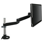 3M Dual-Swivel Monitor Arm, 4.5w x 19.5d x 18.5h, Black/Gray View Product Image