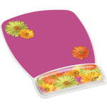 3M Fun Design Clear Gel Mouse Pad Wrist Rest, 6 4/5 x 8 3/5 x 3/4, Daisy Design View Product Image