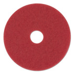 3M Low-Speed Buffer Floor Pads 5100, 20" Diameter, Red, 5/Carton View Product Image