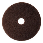 3M Low-Speed High Productivity Floor Pad 7100, 16" Diameter, Brown, 5/Carton View Product Image