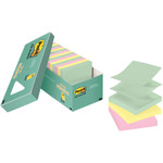 Post-it Pop-up Notes Original Pop-up Refill, 3 x 3, Marseille Collection, 100 Sheets/Pad, 18 Pads/Pack View Product Image