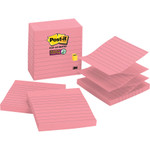 Post-it Pop-up Notes Super Sticky Pop-up Notes Refill, Lined, 4 x 4, Neon Pink, 90-Sheet, 5/Pack View Product Image