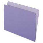 Pendaflex Colored File Folders, Straight Tab, Letter Size, Lavender/Light Lavender, 100/Box View Product Image