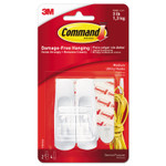 Command General Purpose Hooks, Medium, 3 lb Cap, White, 2 Hooks and 4 Strips/Pack View Product Image
