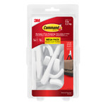 Command General Purpose Hooks, Large, 5 lb Cap, White, 14 Hooks and 16 Strips/Pack View Product Image