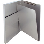 Saunders Snapak Aluminum Side-Open Forms Folder, 1/2" Clip Cap, 8 1/2 x 14 Sheets, Silver View Product Image