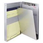 Saunders Snapak Aluminum Side-Open Forms Folder, 3/8" Clip Cap, 5.66 x 9.5 Sheets, Silver View Product Image