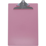 Saunders Recycled Plastic Clipboard with Ruler Edge, 1" Clip Cap, 8 1/2 x 12 Sheets, Pink View Product Image