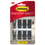 Command Spring Hook, 5/8w x 3/4d x 1 1/2h, Slate, 8 Hooks/Packs View Product Image