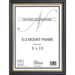 NuDell EZ Mount Document Frame/Accent, Plastic Face, 8 x 10, Black/Gold View Product Image