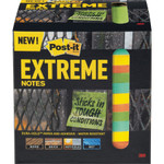 Post-it Extreme Notes Water-Resistant Self-Stick Notes, Multi-Colored, 3" x 3", 45 Sheets, 12/Pack View Product Image