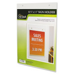 NuDell Clear Plastic Sign Holder, Wall Mount, 8 1/2 x 11 View Product Image