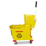 Magnolia Brush Mop Bucket/Wringer Combo, Plastic, Yellow View Product Image