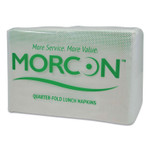 Morcon Tissue Morsoft 1/4 Fold Lunch Napkins, 1 Ply, 11.5" x 11.5", White, 6,000/Carton View Product Image