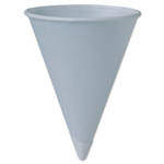 Dart Bare Treated Paper Cone Water Cups, 6 oz, White, 200/Sleeve, 25 Sleeves/Carton View Product Image