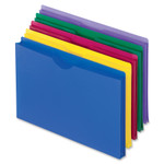 Pendaflex Poly File Jackets, Straight Tab, Legal Size, Assorted Colors, 5/Pack View Product Image