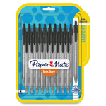 Paper Mate InkJoy 100 RT Retractable Ballpoint Pen, Medium 1mm, Black Ink/Barrel, 20/Pack View Product Image