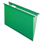 Pendaflex SureHook Hanging Folders, Legal Size, 1/5-Cut Tab, Bright Green, 20/Box View Product Image