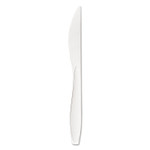 Dart Reliance Medium Heavy Weight Cutlery, Standard Size, Knife, Bulk, White, 1000/CT View Product Image