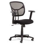OIF Swivel/Tilt Mesh Task Chair with Adjustable Arms, Supports up to 250 lbs., Black Seat/Black Back, Black Base View Product Image