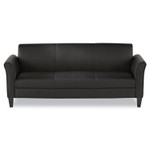 OLD - Alera Alera Reception Lounge Furniture, 3-Cushion Sofa, 77w x 31.5d x 32h, Black View Product Image