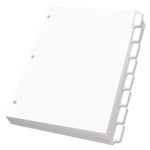 Oxford Custom Label Tab Dividers with Self-Adhesive Tab Labels, 8-Tab, 11 x 8.5, White, 25 Sets View Product Image