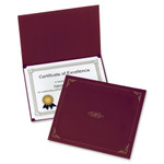Oxford Certificate Holder, 11 1/4 x 8 3/4, Burgundy, 5/Pack View Product Image