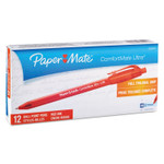 Paper Mate ComfortMate Ultra Retractable Ballpoint Pen, Medium 1mm, Red Ink/Barrel, Dozen View Product Image