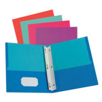 Oxford Twisted Twin Smooth Pocket Folder w/Fasteners, Letter, Assorted, 10/Pack, 20 Packs/Carton View Product Image