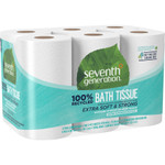 Seventh Generation 100% Recycled Bathroom Tissue, Septic Safe, 2-Ply, White, 240 Sheets/Roll, 48/Carton View Product Image