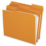 Pendaflex Double-Ply Reinforced Top Tab Colored File Folders, 1/3-Cut Tabs, Letter Size, Orange, 100/Box View Product Image