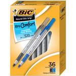 BIC Round Stic Grip Xtra Comfort Ballpoint Pen Value Pack, Easy-Glide, Stick, Medium 1.2mm, Assorted Ink and Barrel Colors, 36/PK View Product Image