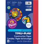 Pacon Tru-Ray Construction Paper, 76lb, 9 x 12, Holiday Red, 50/Pack View Product Image