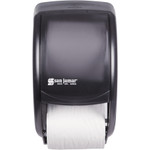 San Jamar Duett Standard Bath Tissue Dispenser, 2 Roll, 7 1/2w x 7d x 12 3/4h, Black Pearl View Product Image