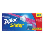 Ziploc Slider Storage Bags, 1 gal, 9.5" x 10.56", Clear, 9/Carton View Product Image