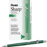 Pentel Sharp Mechanical Pencil, 0.5 mm, HB (#2.5), Black Lead, Green Barrel View Product Image