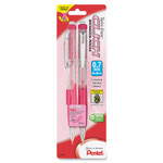 Pentel Twist-Erase CLICK Mechanical Pencil, 0.7 mm, HB (#2.5), Black Lead, Pink Barrel, 2/Pack View Product Image