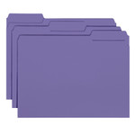 Smead Interior File Folders, 1/3-Cut Tabs, Letter Size, Purple, 100/Box View Product Image