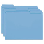 Smead Interior File Folders, 1/3-Cut Tabs, Letter Size, Blue, 100/Box SMD10239 View Product Image