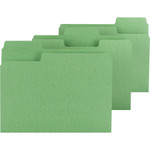 Smead SuperTab Colored File Folders, 1/3-Cut Tabs, Letter Size, 11 pt. Stock, Green, 100/Box View Product Image