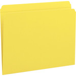 Smead Reinforced Top Tab Colored File Folders, Straight Tab, Letter Size, Yellow, 100/Box View Product Image