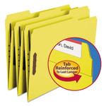 Smead Top Tab Colored 2-Fastener Folders, 1/3-Cut Tabs, Letter Size, Yellow, 50/Box View Product Image