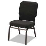Alera Oversize Stack Chair without Arms, Fabric Upholstery, Black Seat/Black Back, Black Base, 2/Carton View Product Image
